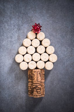 Noel ağacı şarap sevgilisi, doğal şarap cork için