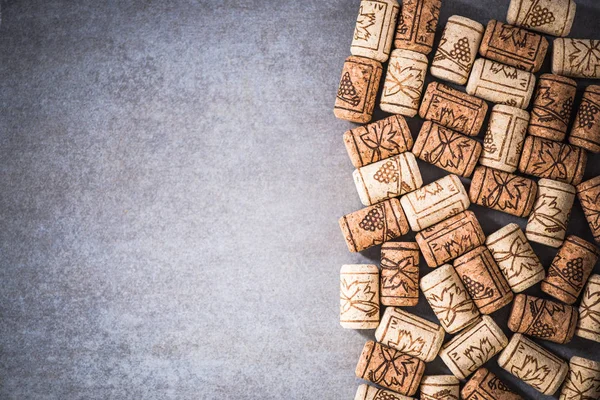 Rolhas de vinho fundo da fronteira — Fotografia de Stock