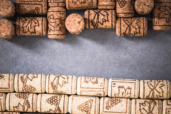 Natural wine corks, vinery background