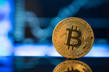 Bitcoin para birimi ve büyüme grafiği