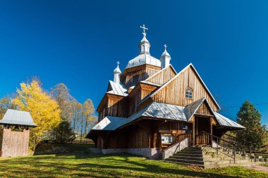 Ahşap kilisede Ortodoks: Hoszow, Bieszczady, Polonya