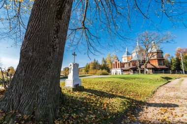 Bystrem, Bieszczady, Polonya Ortodoks ahşap kilisede. Bir çok Karpat Dağları '.