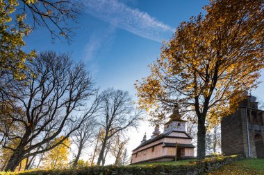 Ahşap kilisede Ortodoks: Radoszyce, Bieszczady, Polonya