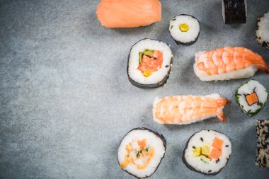 Japon veya Asya suşi sınır arka plan