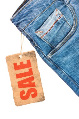 Kot pantolon Satılık etiket şablon mockup