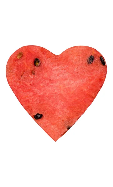 Creative watermelon hearh shape, isolated. — Stok Foto