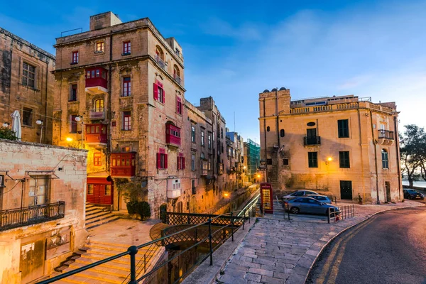 Όμορφη κατοικημένη περιοχή στη Βαλέτα, Μάλτα — Φωτογραφία Αρχείου