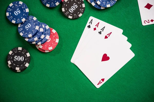 Концепція ігор в покер і казино — стокове фото