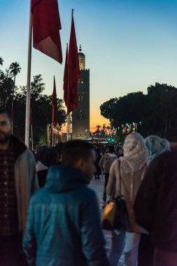 Koutoubia cami, Fas üzerinden günbatımı
