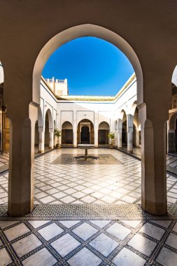 Avluya, Bahia Palace, Fas önde gelen kemer