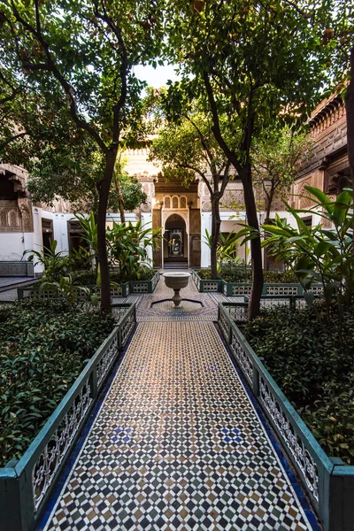 摩洛哥马拉喀什的巴伊亚宫殿花园. — 图库照片