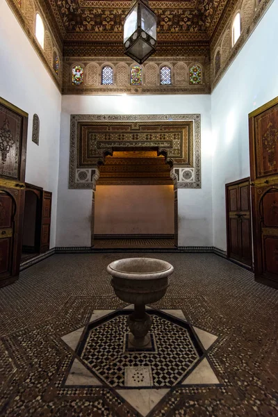 Interiores del palacio musulmán de Bahia en Marrakech, Marruecos . — Foto de Stock