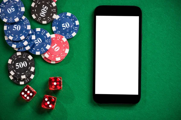 На лінії казино і покер ігри глузують — стокове фото