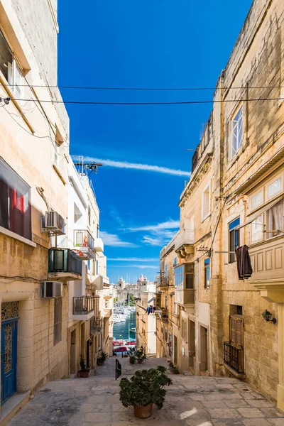 Όμορφο σοκάκι Senglea, Μάλτα — Φωτογραφία Αρχείου