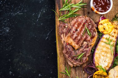 Izgara yemek menü şablonu kopyalama alanı