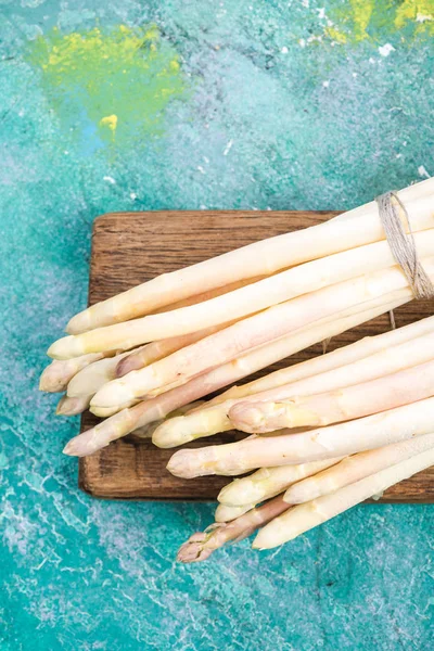 White asparagus bunch, top view — Stock Photo, Image