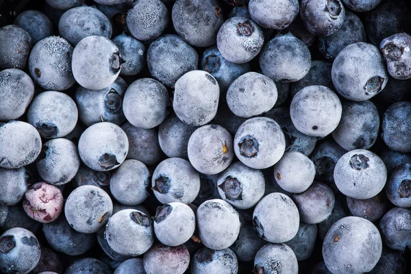 Frozen blueberry fruits, close up — Stock Photo, Image