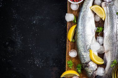 Balık Restoran Menü şablonu, kopya alanı