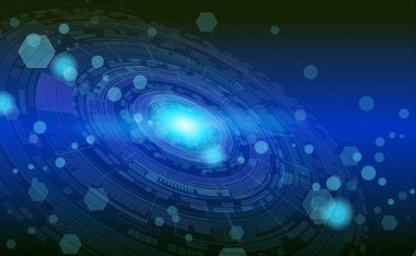 Teknoloji ve mekan kavramı arka plan