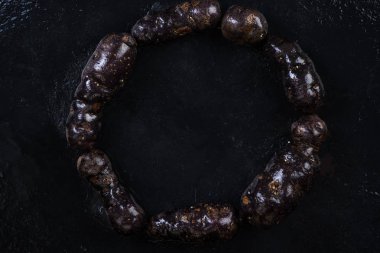 Mor patates, yüzük kopya alanı ve metin için