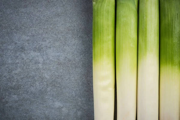 Fresh leek  vegetable, copy space — Stock Photo, Image