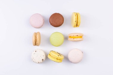 Kurabiyeler Pastel Pembe Arkaplanda Düz Yerde