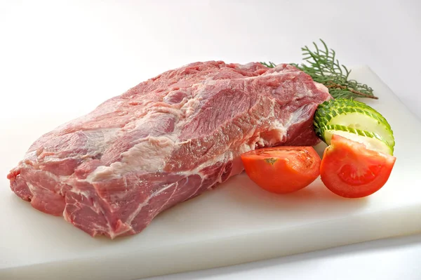 Carne Fresca Prepararse Para Barbacoa — Foto de Stock