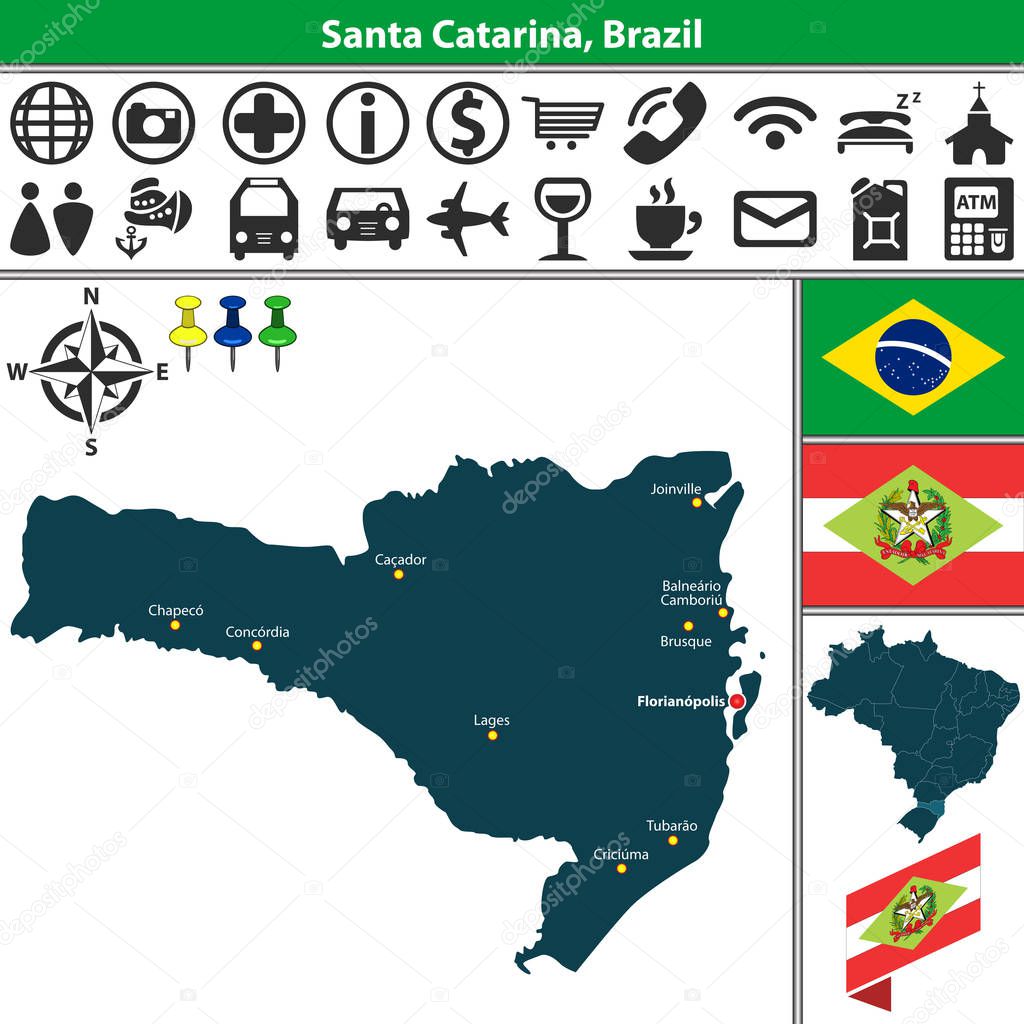 Mapa De Santa Catarina Brasil 2022