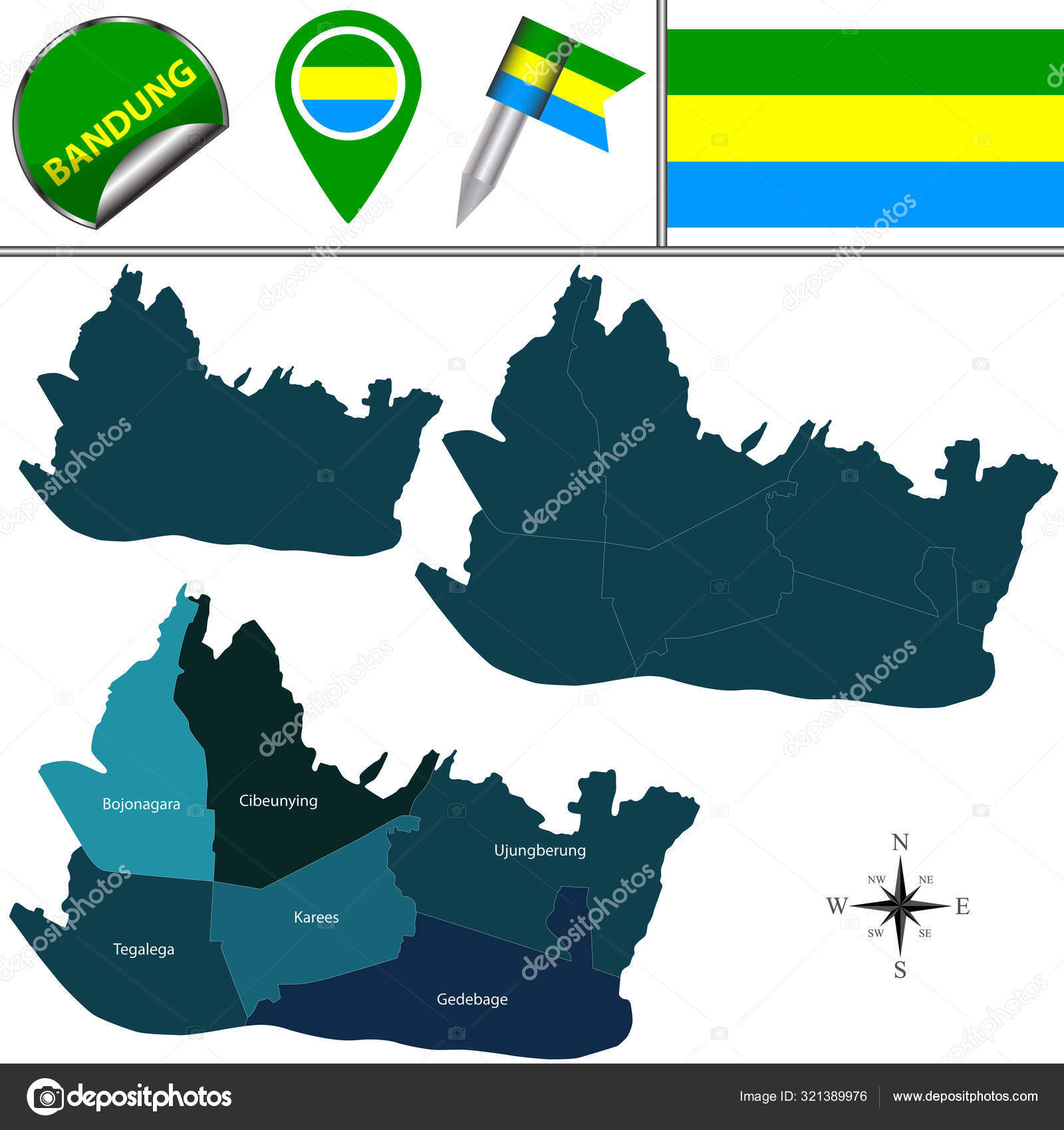 West Java Mapストックベクター ロイヤリティフリーwest Java Mapイラスト Depositphotos