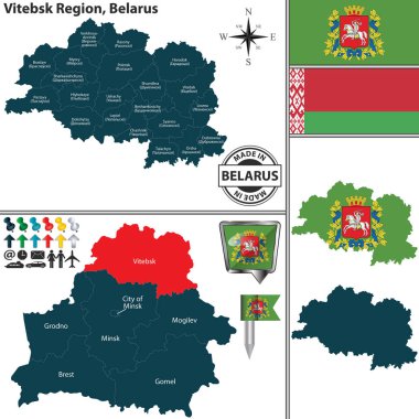 Vitebsk Bölgesi Haritası, Belarus