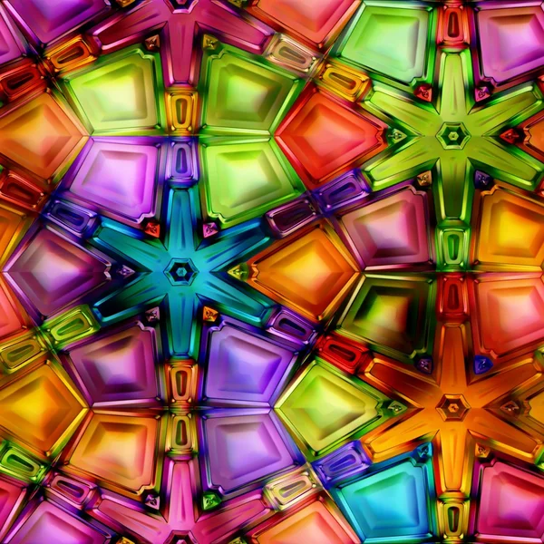 추상적으로 밝게 빛나는 다채 로운 기하학적 도형들의 섬세 한 질감 — 스톡 사진