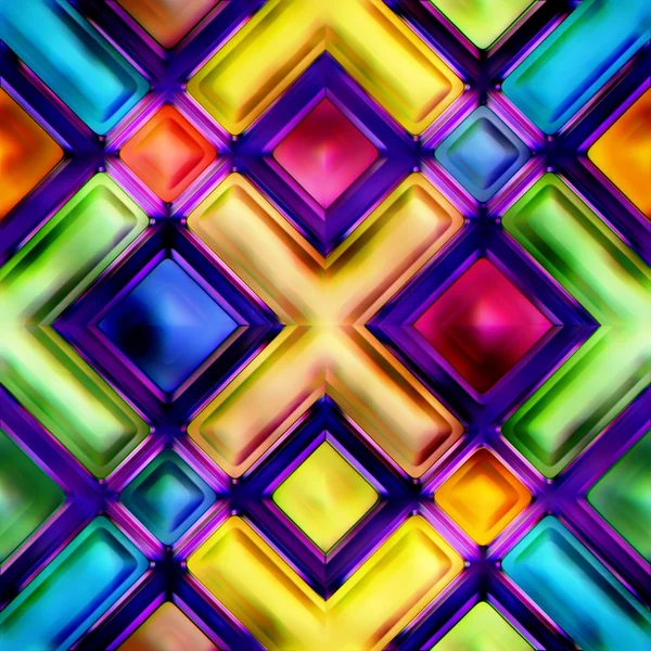 Seamless texture of abstract bright shiny colorful geometric shapes — Stock Photo, Image