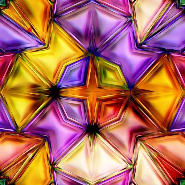 Naadloze textuur van abstracte heldere glanzende kleurrijke geometrische vormen — Stockfoto