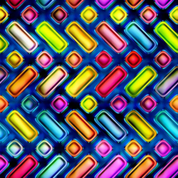 Seamless texture of abstract bright shiny colorful geometric shapes — Stock Photo, Image