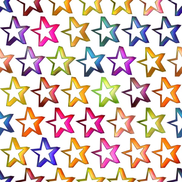 Seamless texture of abstract bright shiny colorful stars — Stock Photo, Image