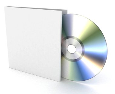 Kompakt disk üzerinde beyaz bir arka plan