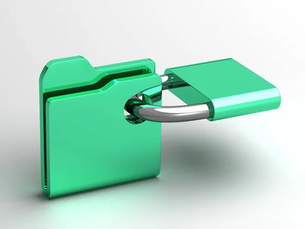 Computer icon for secure folder — Stock Photo, Image