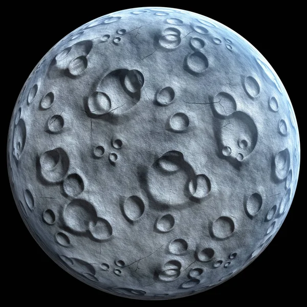 Місяць ізольований на чорному тлі — стокове фото