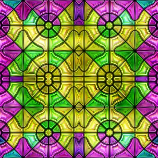 Stained glass window art mosaic abstract background — Stock Photo, Image