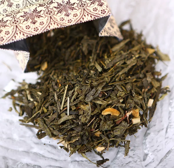 Tè verde cinese alle erbe con zenzero — Foto Stock