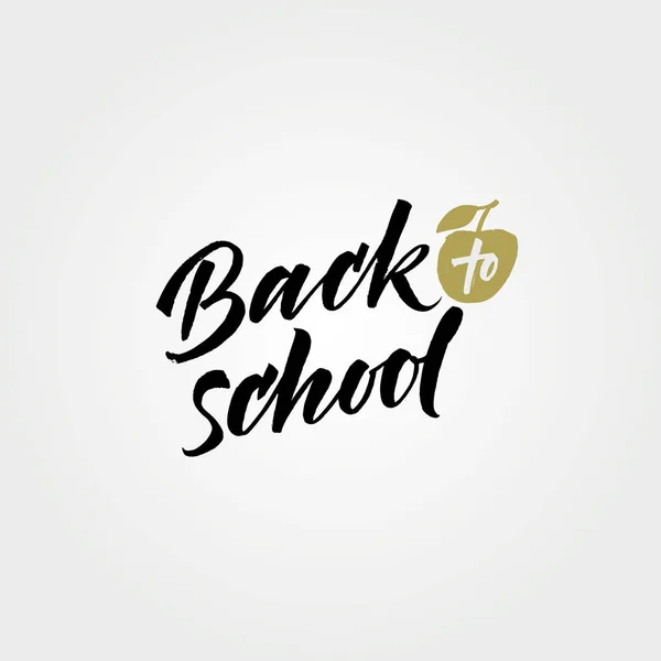 Back to school lettering — Stock Vector