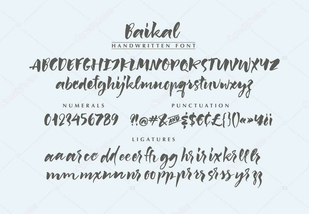 Baikal handwritten brush font