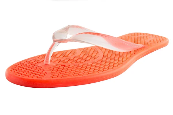 Rött gummi flip-flops isolerade — Stockfoto