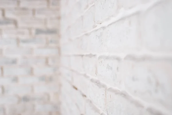 Αφηρημένη οριζόντια λευκό φόντο. Η γωνία του τοίχου τούβλο. — Φωτογραφία Αρχείου