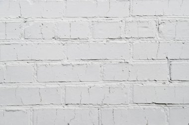 Arka plan, doku tuğla duvar, tüm çerçeve üzerinde beyaz renk. Yatay Çerçeve