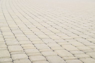 Arka plan, bütün bir şehir kaldırım taşı dokusuna çerçeve. Yatay Çerçeve