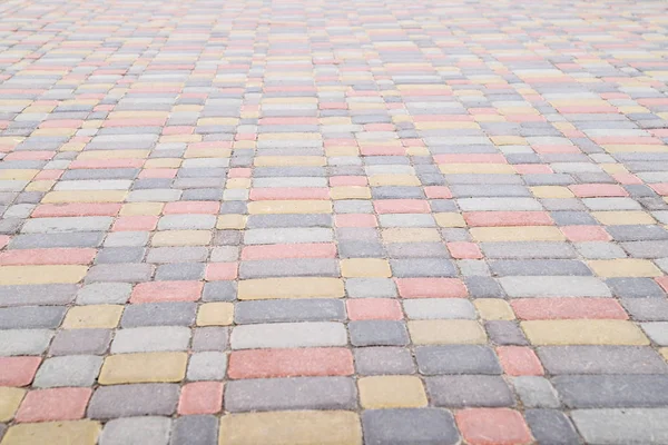 Achtergrond, textuur van stedelijke veelkleurige grind op het gehele frame. Horizontale frame — Stockfoto