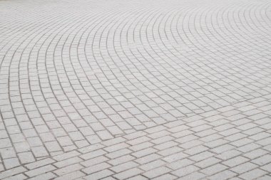 Arka plan, bütün bir şehir kaldırım taşı dokusuna çerçeve. Yatay Çerçeve