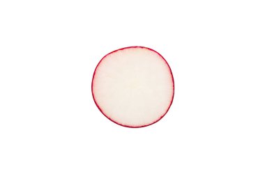 izole beyaz bir arka plan üzerinde turp bir parça