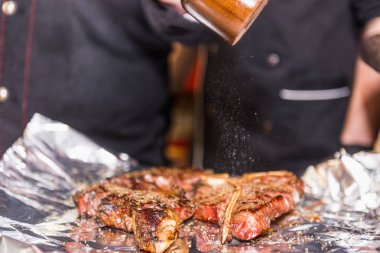 ızgara et Tuzlama el